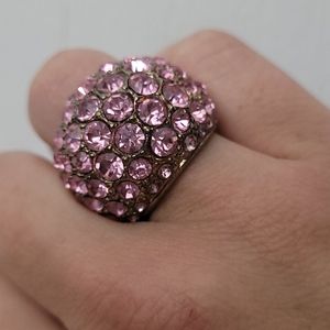 Pink Rhinestone Ring